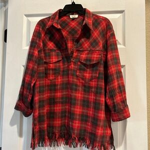 Umgee Plaid Flannel Shirt Medium